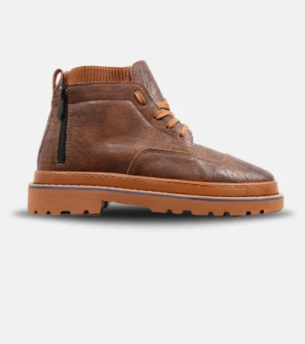 نیم بوت چرمی مردانه آجری Timberland مدل 5429