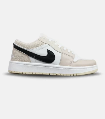 کفش کتانی مردانه سفید کرم نایک NIKE jordan 1 مدل 5475