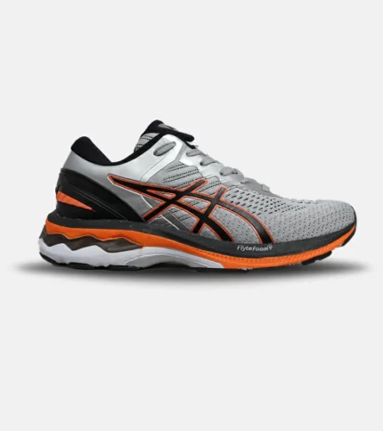 کتانی بزرگ پا طوسی نارنجی ASICS GEL-KAYANO 27 مدل 5709
