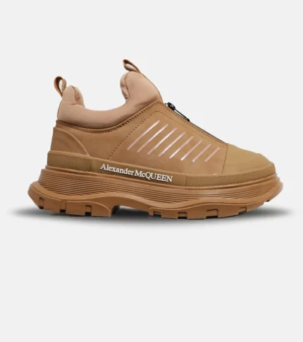 کفش کتانی نیم ساق قهوه ای Alexander McQueen مدل 5760