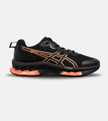 کفش کتانی مردانه مشکی نارنجی ASICS GORETEX مدل 5228
