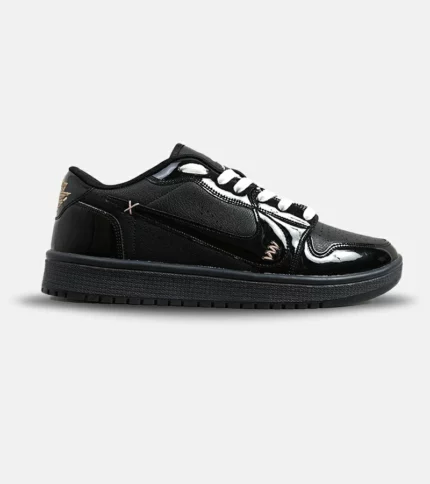 کفش کتانی مردانه و زنانه مشکی ورنی NIKE jordan 1 مدل 6212