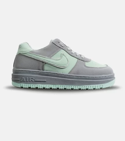 کفش کتانی مردانه و زنانه طوسی سبز نایک NIKE AIR FORCE مدل 6402