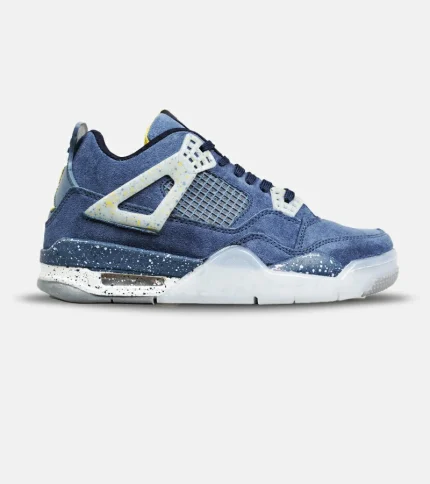 کتانی ساقدار زنانه و مردانه آبی سیر Nike air jordan 4 مدل 6829