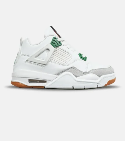 کتانی ساقدار زنانه و مردانه سفید سبز Nike air jordan 4 مدل 6833