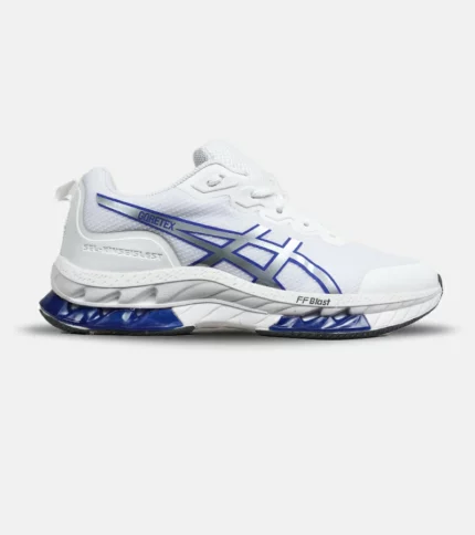 کفش کتانی مردانه سفید آبی ASICS GORETEX مدل 6760