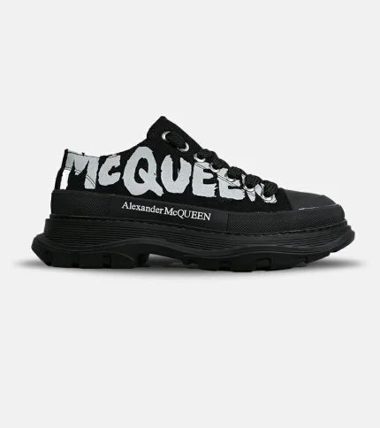 کفش کتانی نیم ساق مشکی Alexander McQueen مدل 6885