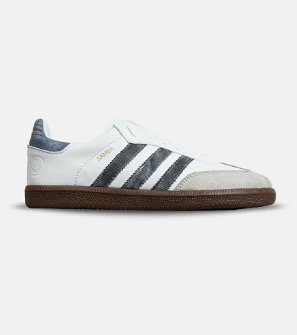 کفش کتانی مردانه و زنانه سفید سرمه ای ADIDAS Samba مدل 7005