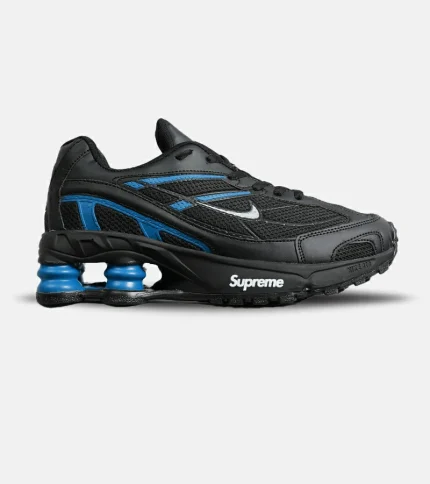 کفش کتانی مردانه مشکی آبی نایک NIKE x SUPREME shox ride 2 مدل 7059